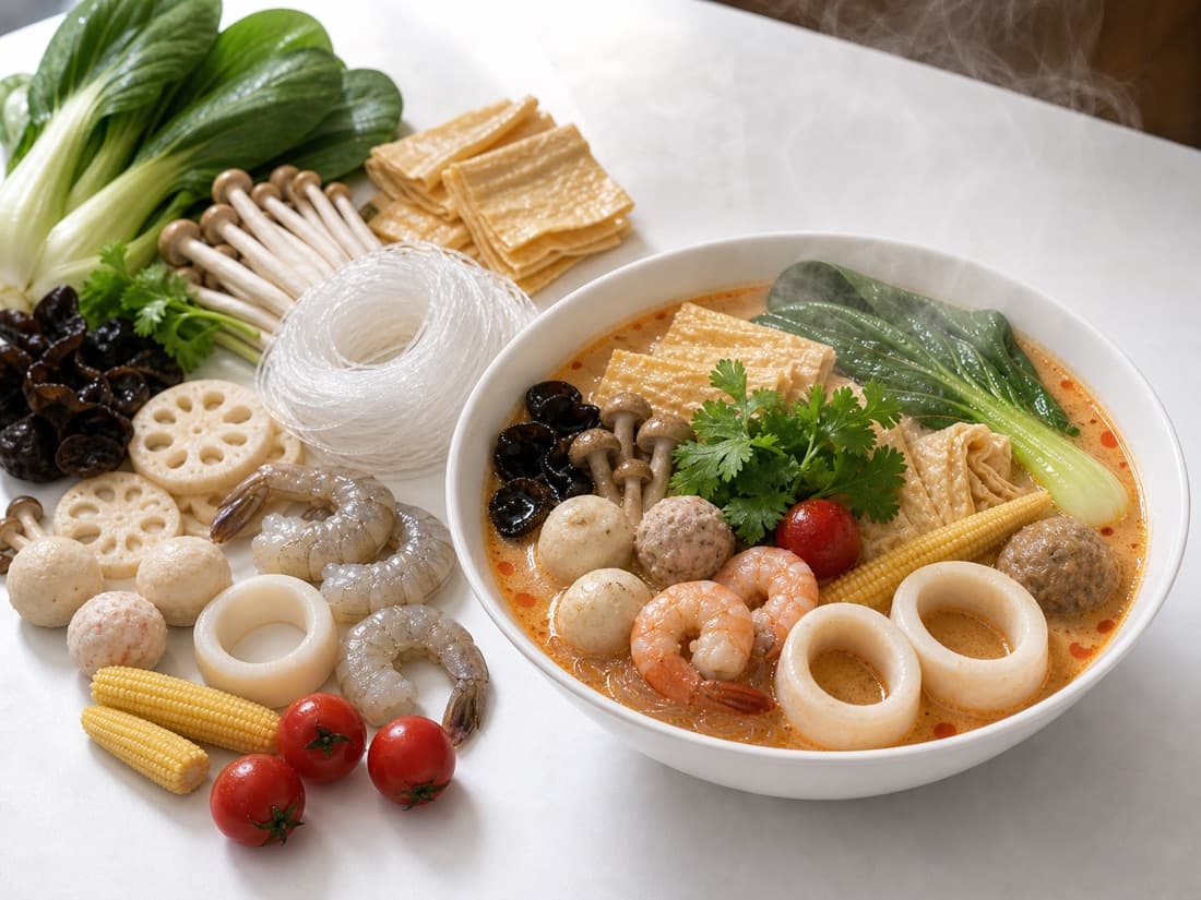 好きな具材を選んで出来立ての一杯に仕上げる麻辣湯